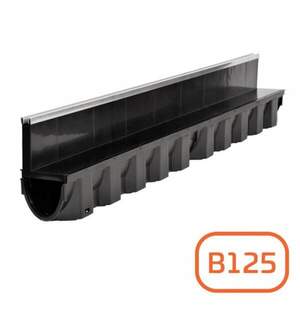 Комплект MAX DRAIN SLIM А15-В125  канал с щелевой решеткой L1000/H174/B96