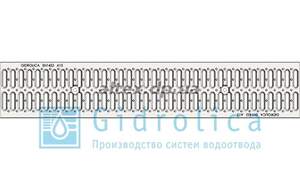 Решетка водоотводная DN150 ячеистая, стальная оцинкованная, A15 - B125, 1 метр