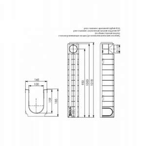 Лоток водовідвідний DN100 h-185 мм + посилений