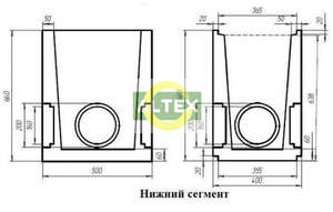 Піскоуловлювач Super ПУ -30.40.60, DN 300 E600, нижня частина