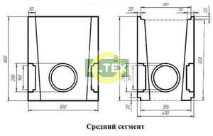 Пісковловлювач Super ПУ -30.40.60, DN 300 E600, середня частина